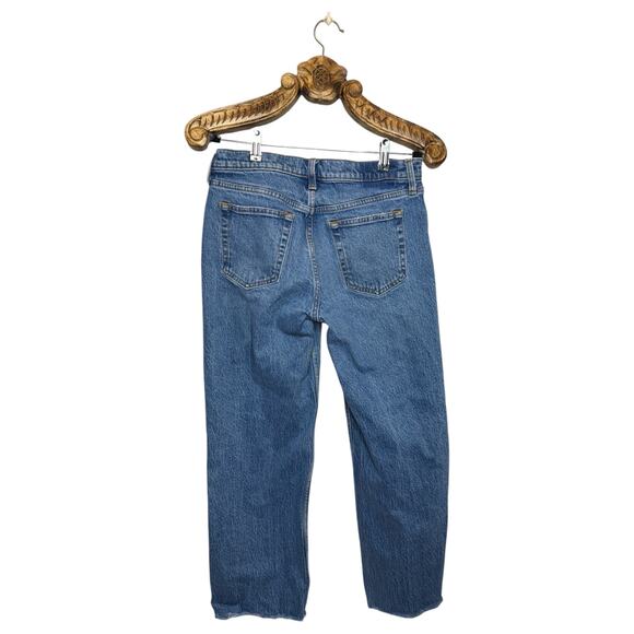 Abercrombie and Fitch Jeans Baggy Low Rise Raw Hem Wide Leg 27 4 - Picture 2 of 6